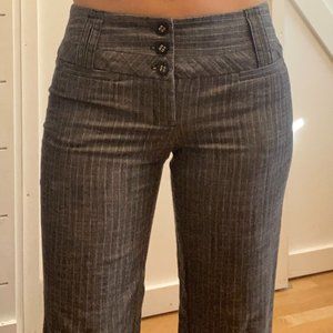 Grey pin-striped pants